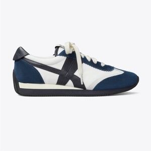 Tory Burch Hank Sneakers Snow White/Bright Navy 10